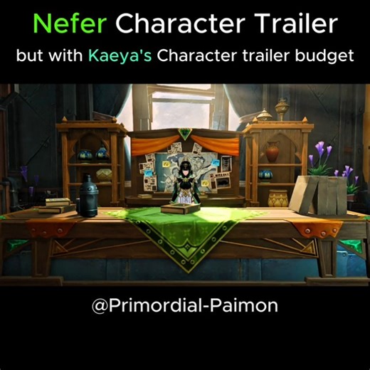 Nefer Character Trailer with Kaeya's Character Trailer Budget #genshin #genshinimpact #nefer #kaeya