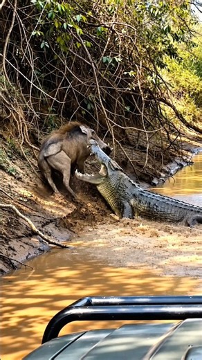How Does a Warthog Escape This?! 😱🐊🐗