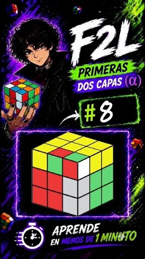 F2L No Rot | Case 8 (for α alpha, op2) | [F2L 8 α of 41] 🤯 #tutorial #F2L #CFOP