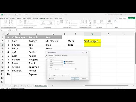 Een Excel keuzelijst maken
