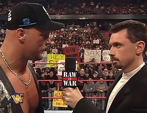 On November 10, 1997 one of the greatest rivalries in WWF history began on a Monday Night Raw live from the Corel Center in Ottawa, Ontario, Canada. Stone Cold Steve Austin, fresh off winning the Intercontinental Title from Owen Hart the night before at Survivor Series, was interrupted by the Nation of Domination’s Rocky Maivia. The Rock would steal the title belt from Austin 8 days later after Stone Cold was beaten down by the Nation of Domination. This led to the first pay-per-view collision b