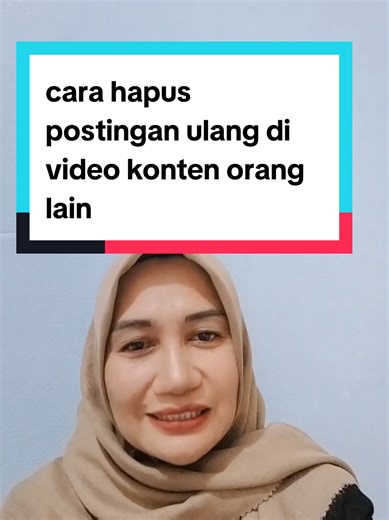 Cara Hapus Postingan Ulang Video Konten