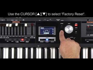 Roland VR-09 - Restoring the Factory Settings