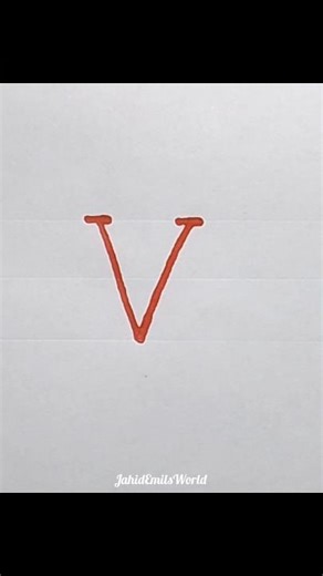 How to write "V" letter in right way | JahidEmilsWorld 🖋️ #letterwriting #lettering #letter