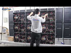 EagerLED Indoor 640x480mm Front Service LED Display Installation Process