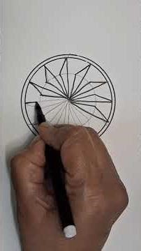 How to draw a pinwheel with three circles, easy for beginners #drawing #pinwheel #brushpen #fun