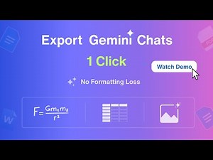 How to Export Gemini conversation as Word, PDF or Google Docs | 1 click