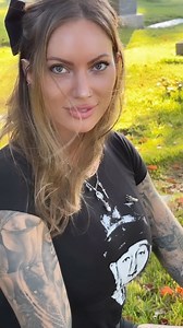 Kayleigh Swenson on Instagram: "Tis’ the season💀 Who wants to picnic at the cemetery w/ me? @thevikinglinks"