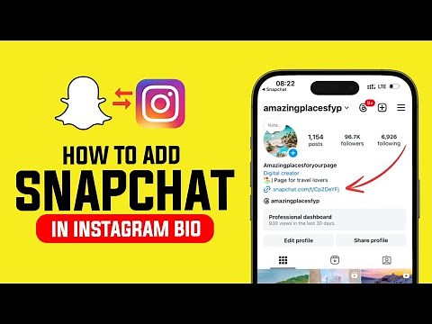 How to Add Snapchat Link in Instagram Bio