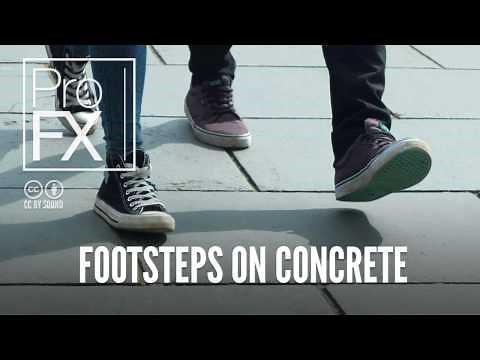 Footsteps on concrete sound effect | ProFX (Sound, Sound Effects, Free Sound Effects)