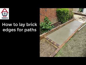 How to lay brick edges for paths, nice and easy!