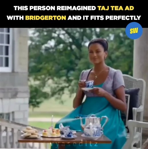 Instagram user and video editor @vyaseditz have made a Taj Tea ad out of a Bridgerton scene and it syncs perfectly like it is a real Taj Mahal Tea ad. | ScoopWhoop