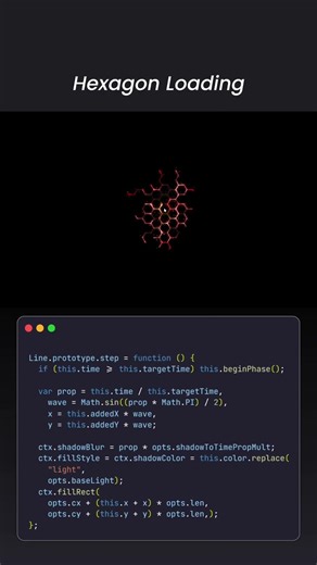 This Hexagon Animation Code Hits Different #javascript #creative #shorts #html #css