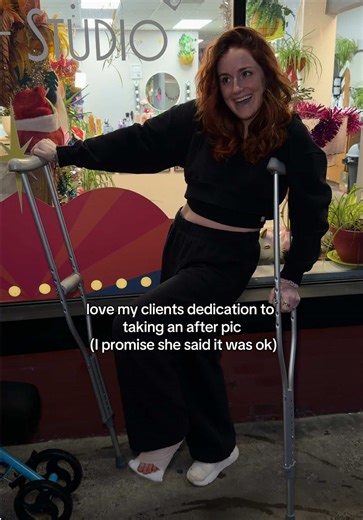 Broken foot ✅ Freezing rain ✅ 3 hour drive home ✅ Time to take an award-winning after picture of your bodacious new haircolor ✅ ❌⭕️❌⭕️❌⭕️❌⭕️ #hairstylistsoftiktok #beforeandafterhair #copperhair