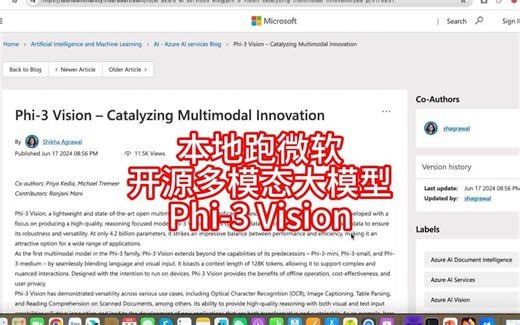 本地跑微软多模态大模型Phi-3 Vision