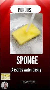 Porous Materials & Non- Porous Materials| Properties of Matter| Science Lesson | TheQsAcademy