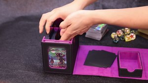 Amazon.com: WELLMILLER MTG Deck Box for Commander with Dice Tray,Designed for MTG Commander Card Deck Box Fits 200+ Double Sleeved Cards,Card Storage Box with 3 Dividers 2 card holder : Toys & Games