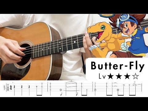 【TAB+Tutorial】Digimon Adventure OP1- Butter-fly - Fingerstyle Guitar