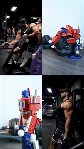Let’s workout with 💪🏼#workout #robot #programming #optimusprime #tech #robosenrobot | Robot mainland