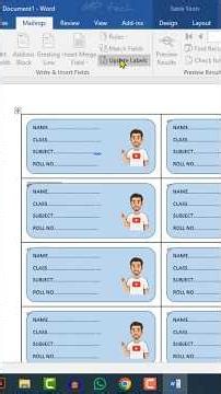 Name Sticker Create in MS Word | Super Easy Trick 🔥 #msword #wordtips #documents #office