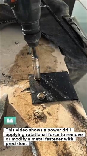 Precision Fastener Removal with Drill Tool #MetalWork #DIYTools #Engineering
