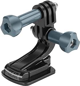 USA Gear Flat Adhesive Action Camera Mount w/J Hook, Tripod, Right Angle Adapter – Strong Adhesive - Compatible with Hero 10 Black, Hero 9, DJI Osmo, Insta360 ONE R, Akaso Brave 7 LE, YI 4K, and More