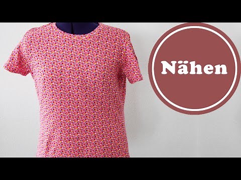T Shirt selber einfach nähen | mit Tipps elastischer Stoff nähen