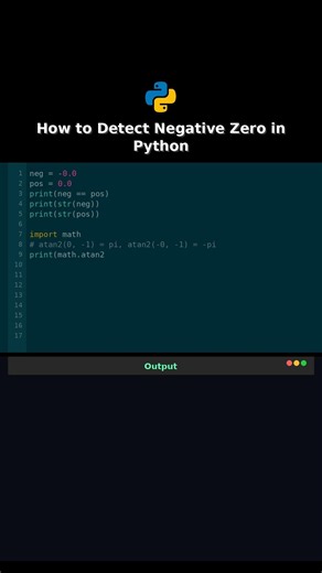 How to Detect Negative Zero in Python #python