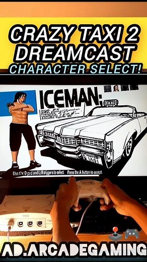 Crazy Taxi 2 Character Select Menu Screen For The Sega Dreamcast