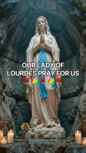 Meet Our Lady of Lourdes today. sing and pray the Hail Mary #thehailmary #therosarytoday #hailmary