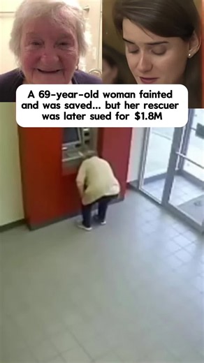 A 69-year-old woman fainted and was saved, but her rescuer was later scued for $1.8M #news #crime #court #courtroom #fyp