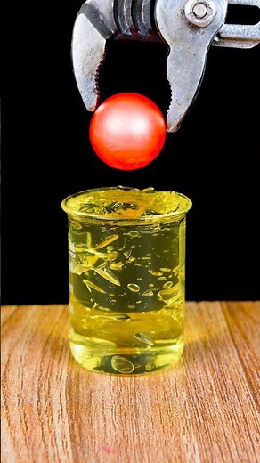 1000°C metal ball vs Hair Gel 😱#experiment #satisfying