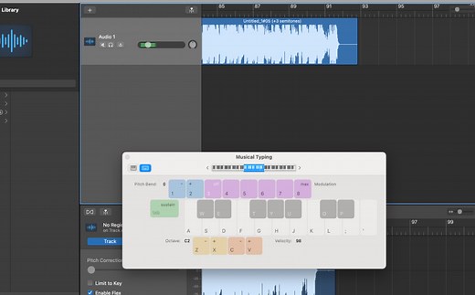 How to Open Keyboard in GarageBand Mac or iPhone