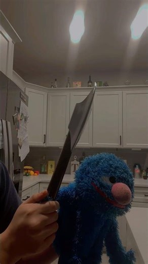 Grover has an Axe! #sesamestreet #parody #grover #axe #darkhumor #comedy #funny #puppet #frog #plush