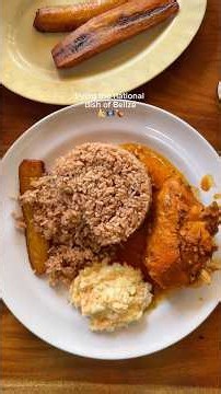 trying the national dish of Belize