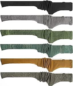 GUGULUZA 6-Pack Extra-Thick Gun Socks for Rifle and Shotguns, 54” Knit Silicone-Treated Rifle Sock Long Guns Sleeves for Storage