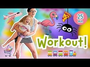 Working Out with Danny Go❗️Flamingos, Pizza, Spiders, & More 🦩 Momma Workout • Kid Fun