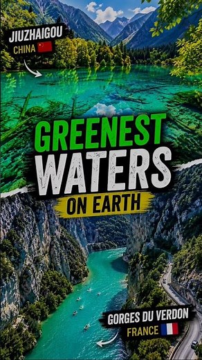Places On Earth With Greenest Waters 💦🌍 #greenwater #shorts #viral
