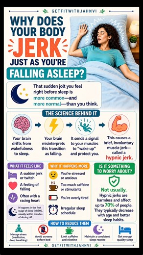 Why Does Your Body Jerk as You Fall Asleep? 😴⚡ The Science Behind Hypnic Jerks Explained!