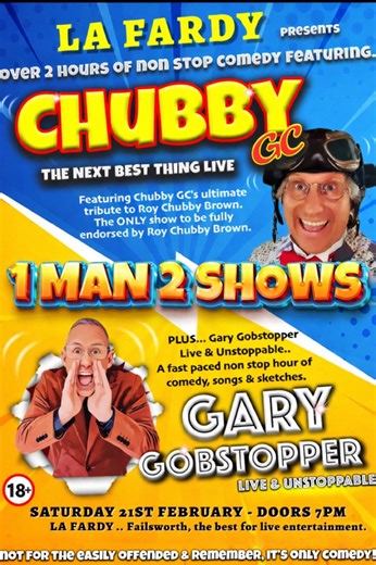 COMEDY NIGHT@ LA FARDY / CHUBBY BROWN TRIBUTE   GARY GOBSTOPPER