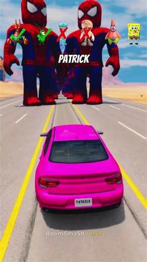 Spongebob vs Patrick vs Sandy vs Squidward vs Olankton vs Mr Krabs BeamNG Drive