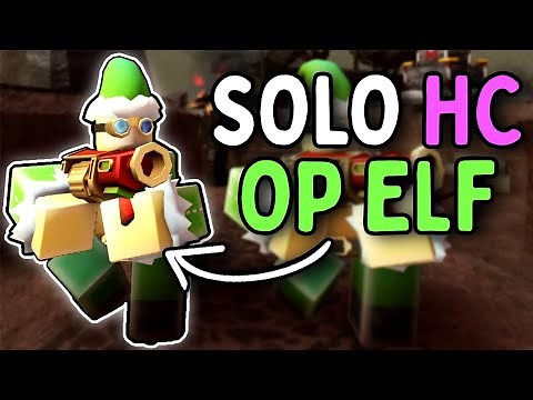 SOLO HARDCORE TRIUMPH WITH OP ELF CAMP GUIDE | Roblox Tower Defense Simulator