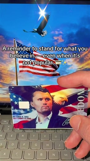 Some carry cash — others carry conviction. 💳✨ This Charlie Kirk credit-card sticker is a reminder to stay grounded in what you believe, no matter where life takes you. Matte finish • clean fit • built for those who stand firm. #Motivation #CreditCardSkin #CustomCard #StayTrue #viralproduct