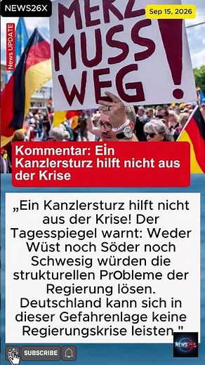 Kommentar: Ein Kanzlersturz hilft nicht aus der Krise | #Merz #Kanzlersturz #Kommentar #CDU #SPD