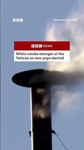White smoke emerges at the Vatican as new pope elected