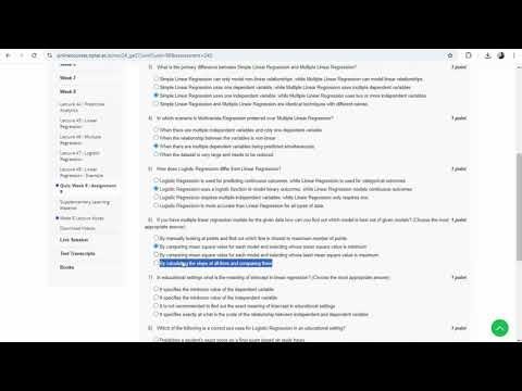 NPTEL-Learning Analytics Tools- Assignment 8 Solution (July-October, 2024)