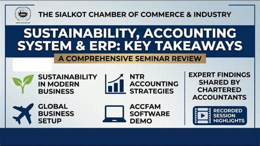 Sustainability, Accounting ERP Seminar | SCCI x Synergy Incorporated | Abdul Rehman