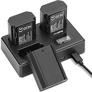 JYJZPB 3 Pack NP-FZ100 Replacement Battery Compatible for Sony A7III, A7IV, A7R III, A9, A6600, A6700, A9S, A7R3, A7SIII, A7RIII, and Triple Sony Battery Charger for NPFZ100 Z-Series Battery Pack