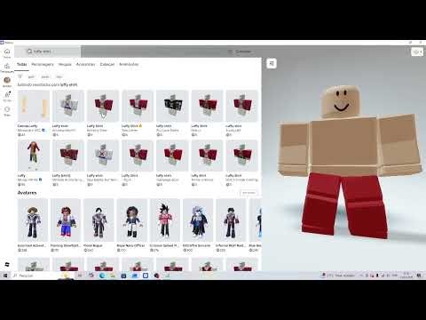 tutorial de como fazer a skin do luffy de graça no roblox