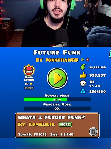 day 4 of playing future funk without practice mode #geometrydash #GD #fyp